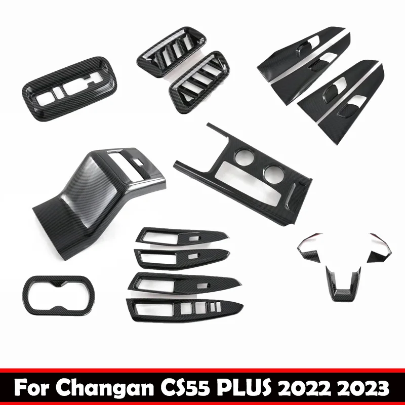 For Changan CS55 PLUS 2022 2023 Interior Control Gear Shift Panel window rise switch steering wheel front rear air vent Cover