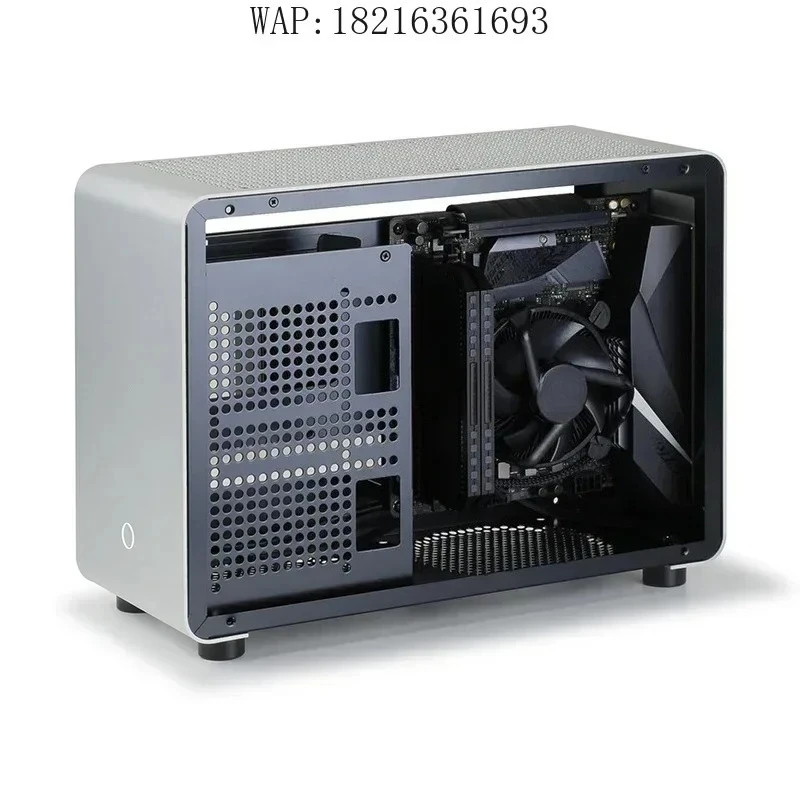 

1 шт. GEEK G1-SE: полностью алюминиевый мини-корпус A4 ITX с прозрачной боковой панелью, для блока питания SFX, портативный, с воздушным охлаждением
