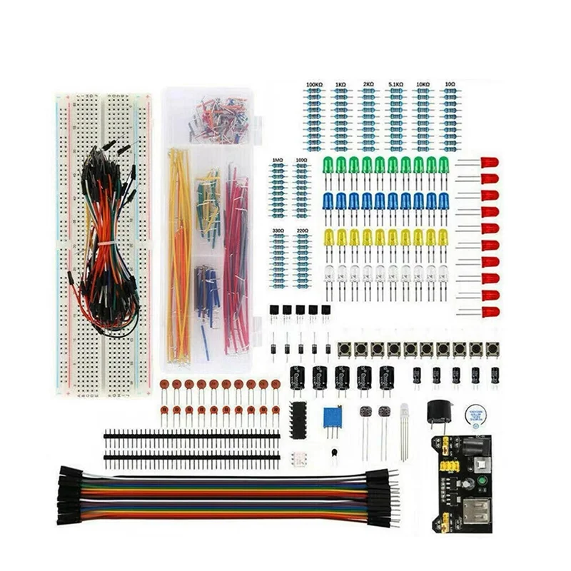 

Durable-MB-102 DIY Project Starter Kit For Arduino UNO R3 Kit Electronic DIY Kit Electronic Component Set With Points Breadboard