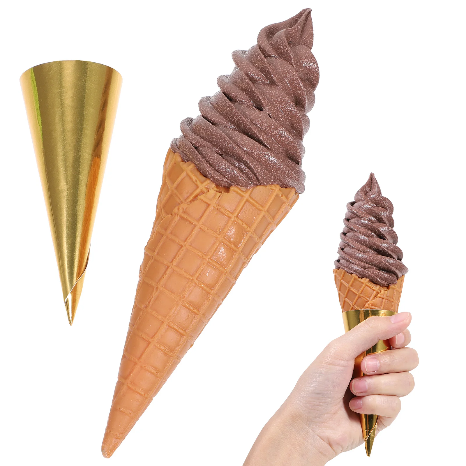 Simulation Ice Cream Toy Cone Model Decorations Fake Prop Party Pvc Child Photography