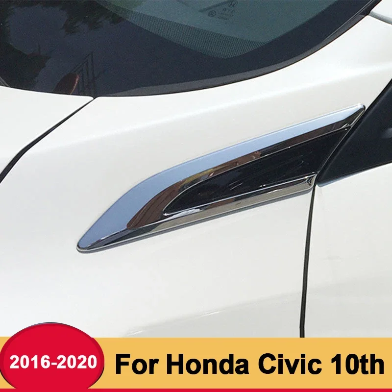 

Автомобильный вентиляционный отверстие на крыло, боковая воздухозаборная решетка, наклейка на капот для Honda Civic 2016 2017-2019 2020, аксессуары