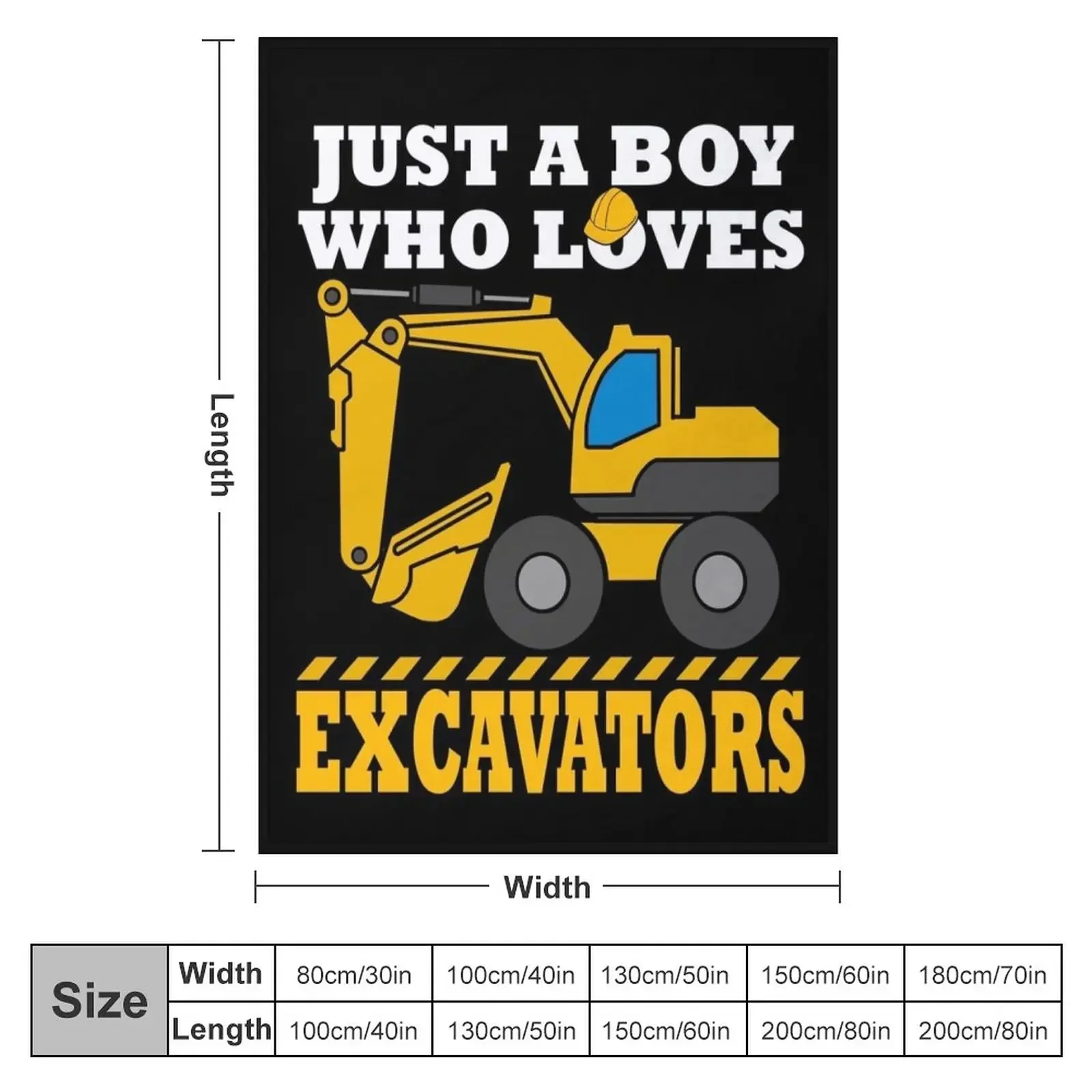 Excavator Shirts For Boys Excavator Gifts Kids Excavator Throw Blanket manga Custom Blankets