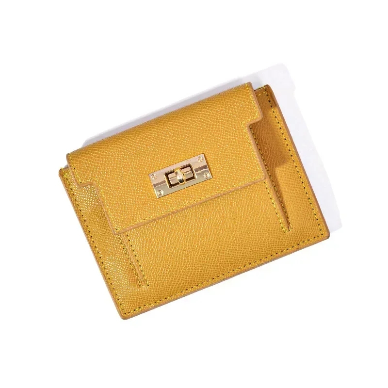 New solid color Japanese high appearance level storage wallet large capacity girl cute senior two fold zero wallet