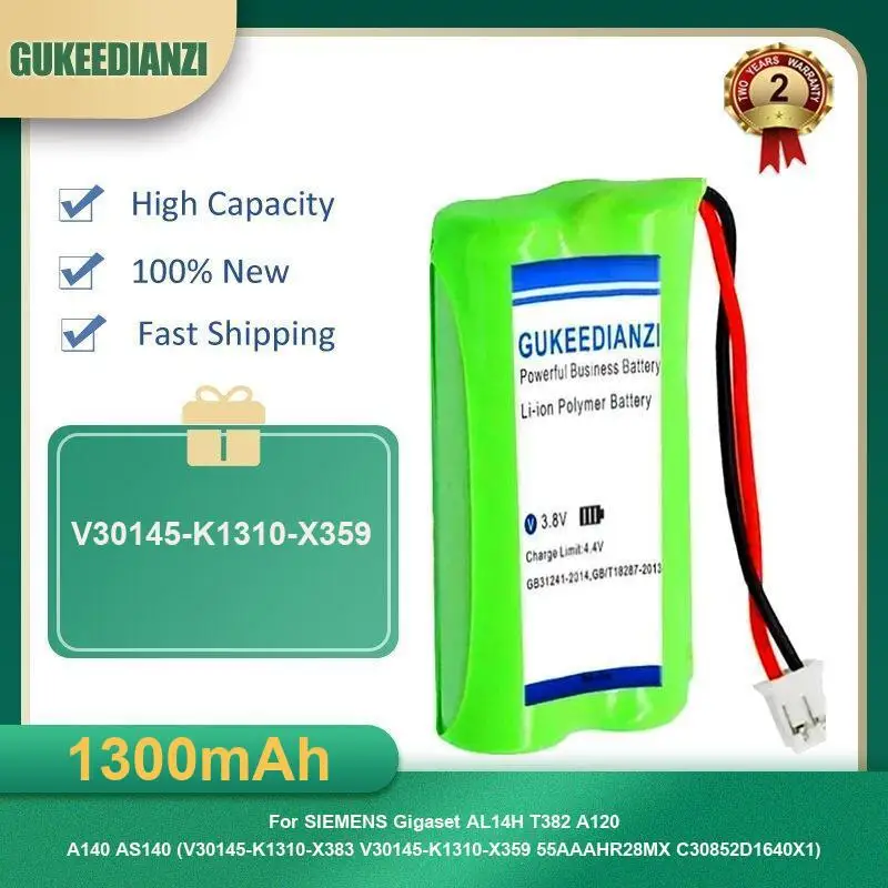 Battery For SIEMENS Gigaset AL14H T382 A120 A140 AS140 V30145-K1310-X383 55AAAHR28MX C30852D1640X1