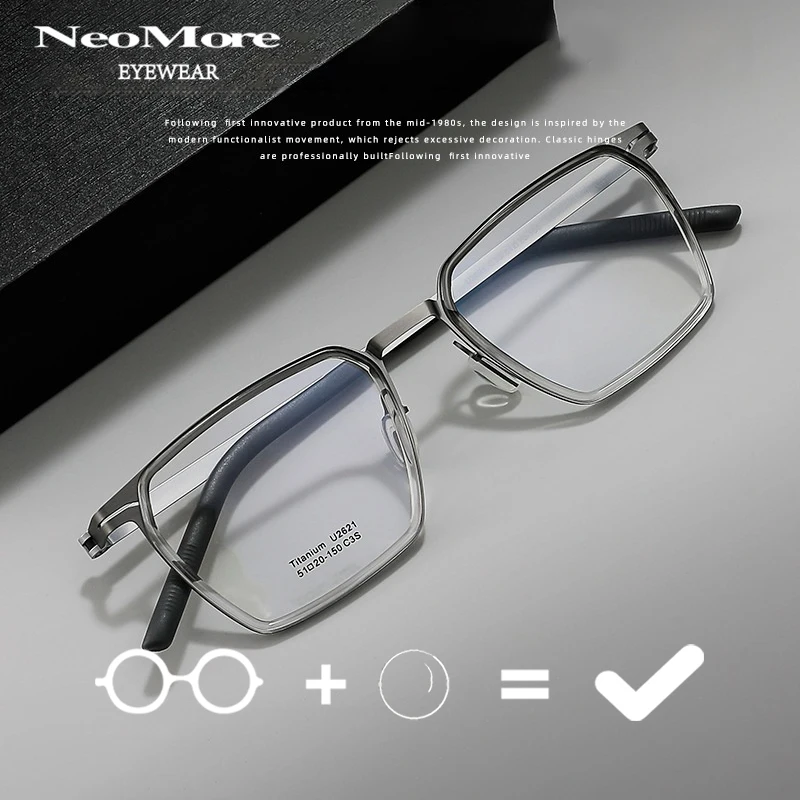 

Lind No Screws Eyeframe Ultra Light Titanium Optical Glasses Myopia Reading Glasses Men Titanium Progressiveman Spectacles Gafas