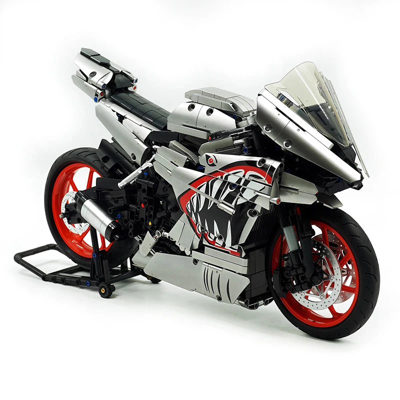 En STOCK ciudad técnica X6601 motocicleta vehículo deportivo bloques de construcción 1:5 motocicleta DIY Super coche ladrillo juguetes niño regalo de Navidad