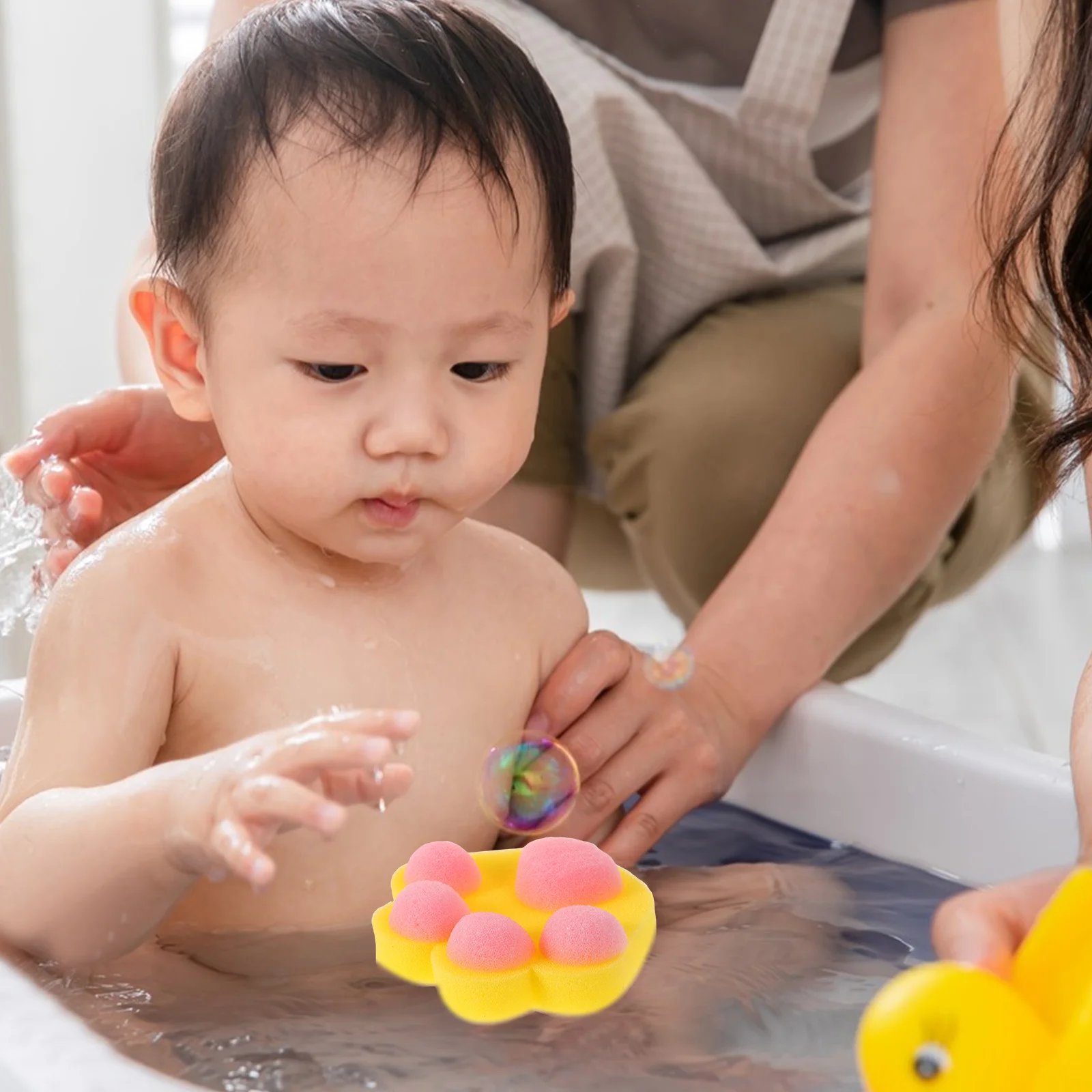 

Cute Paw Shaped Children's Bath Sponge Baby Shower Scrubber Cartoon Exfoliating Bathing Tools for Kids Toddlers