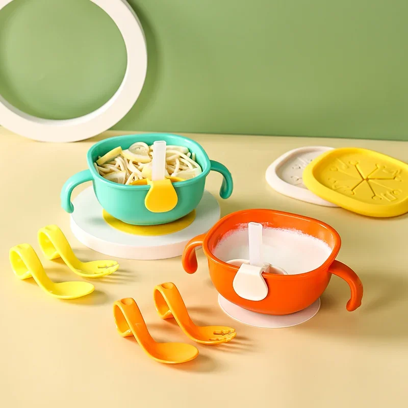 

Baby straw bowl for soup baby special supplement bowl suction cup bowl snack bowl three in one children's dinner meal