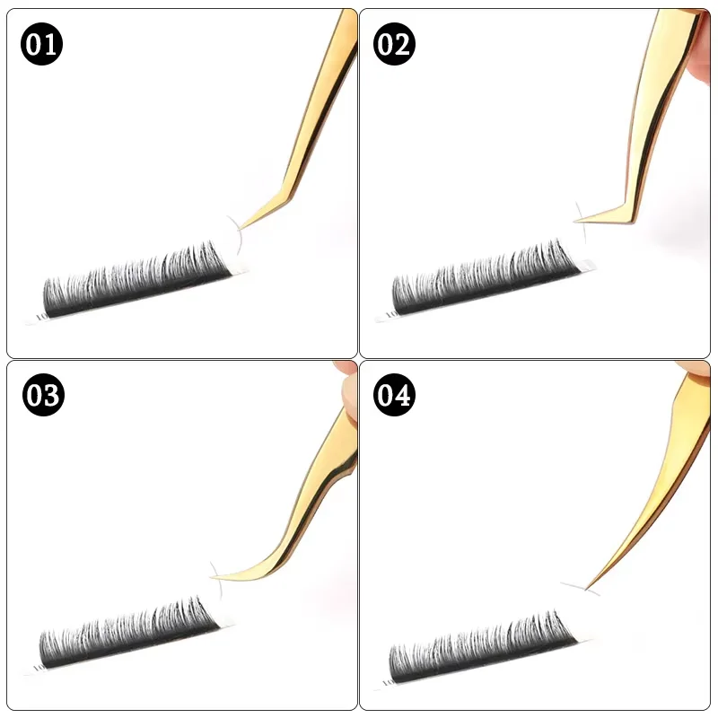 Nauwkeurige Valse Lash Pincet Set Voor Wimperverlenging Rvs Nauwkeurige 3D Volume Fan Lash Wenkbrauw Pincet Make-Up Tool