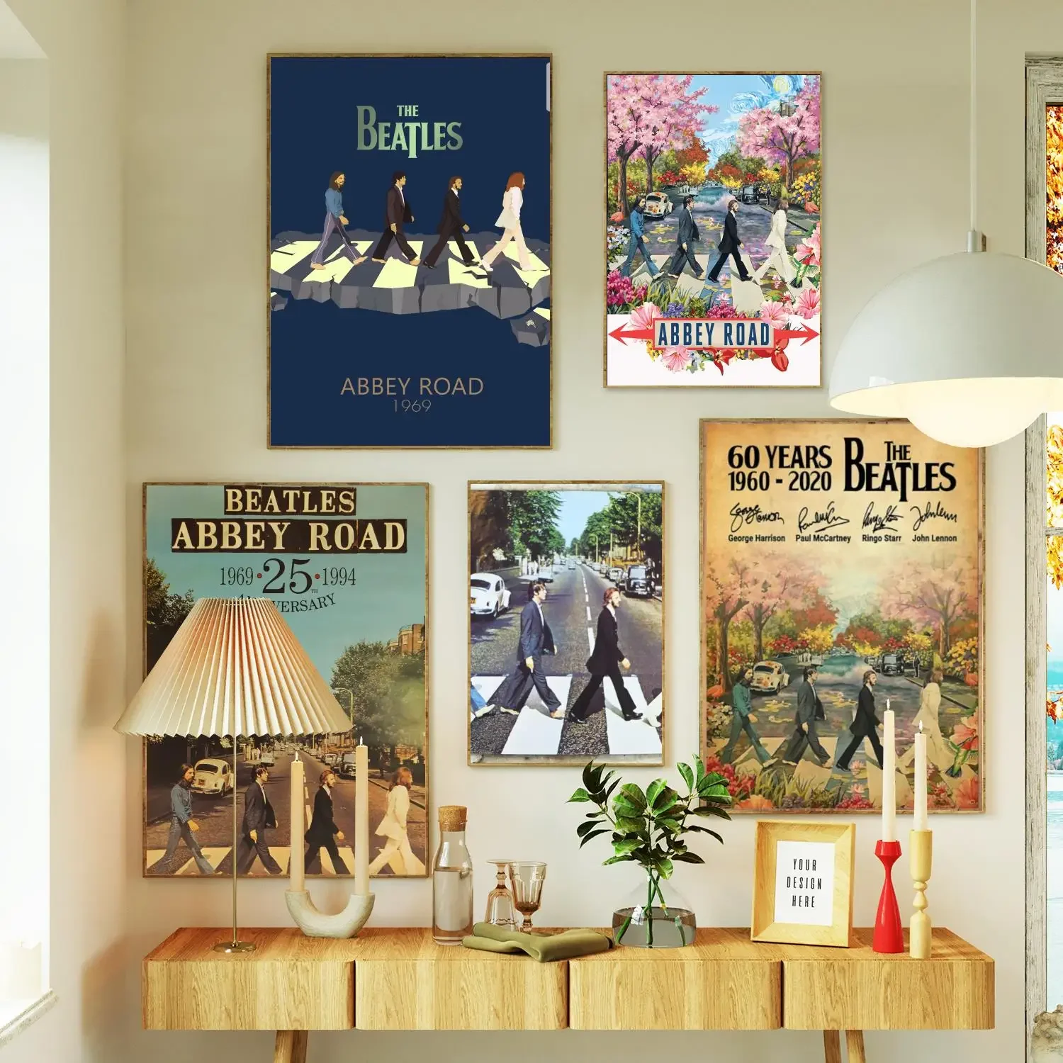 abbey road Poster Prints Wall Art Canvas Painting Poster For Modern Family Living Room Home Decor