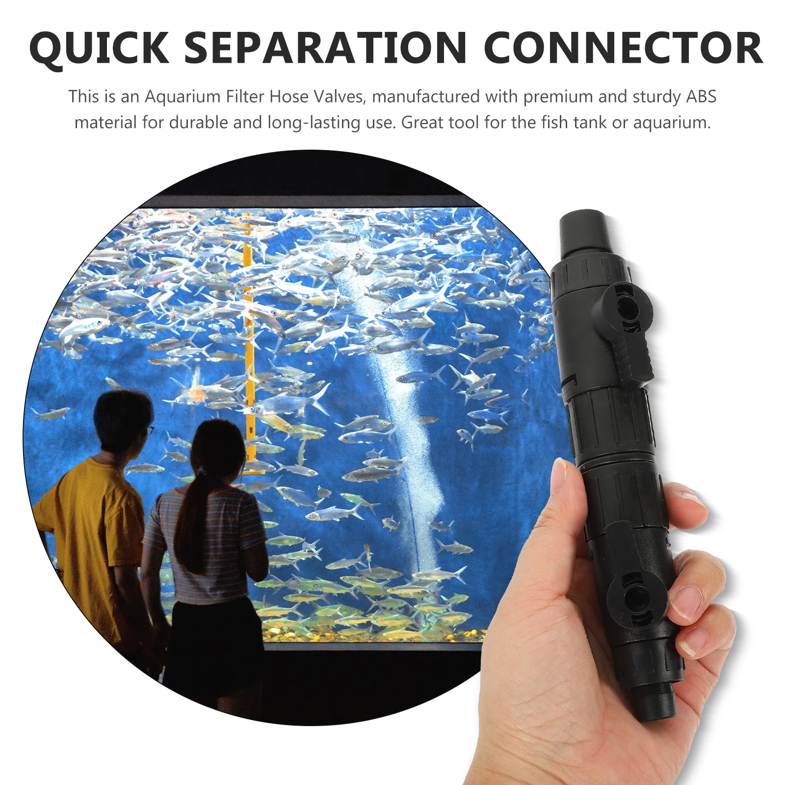 

Fish Tank Filter Hose Valves High Grade ABS Material Aquarium Water Flow Control Switch Practical Easy Install