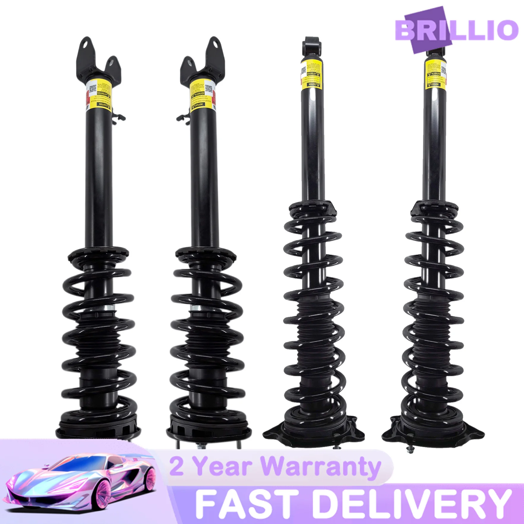 

4X передние и задние амортизаторы, пружинные стойки подвески в сборе 1015619-00-A 1015620-03-D для Tesla Model S P85 S60D S60 2011-2016