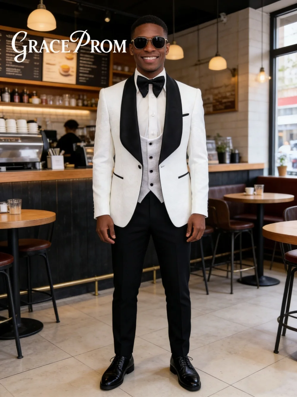 

High Quality Shawl Collar Men 2 Piece Set Classic Jacquard Tuxedo Suit Fit Groom Groomsmen Classic Mens Office Suit Set