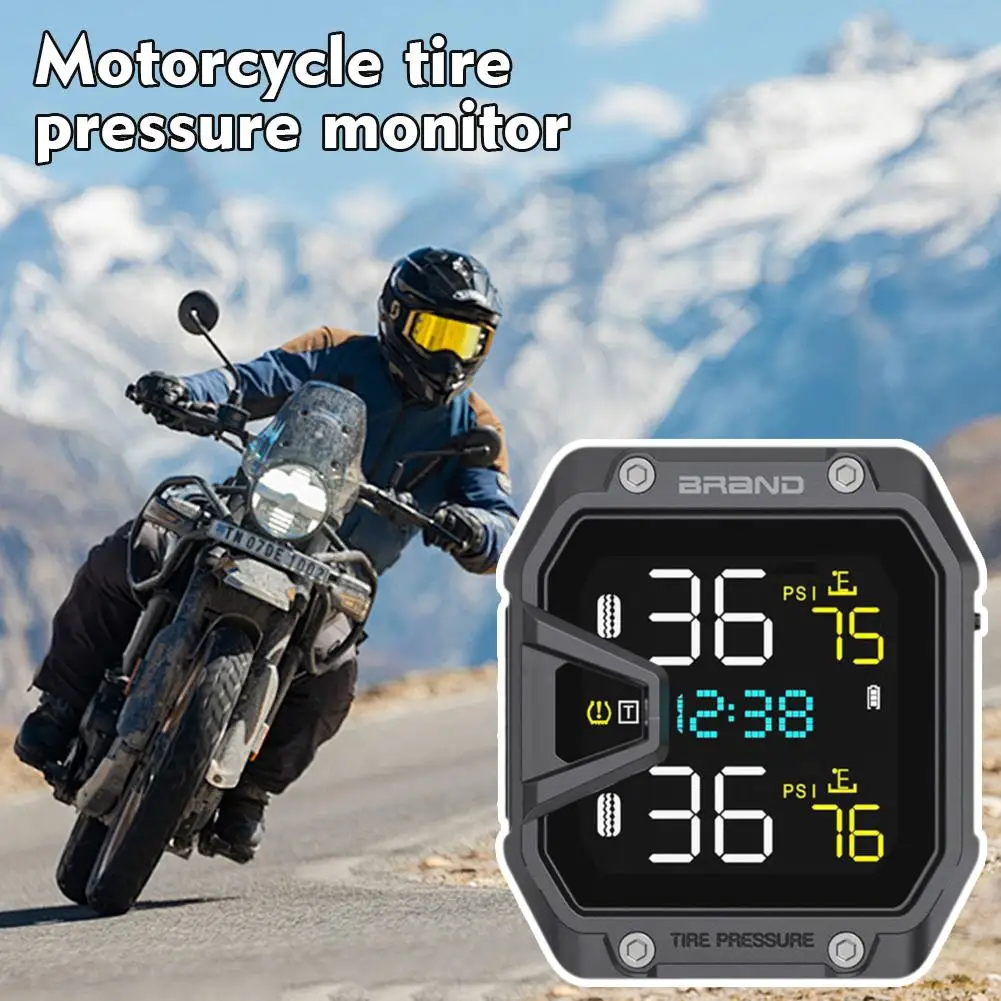 

2025 НОВЫЙ монитор давления в шинах мотоцикла, встроенный цифровой датчик автомобильных шин, внешний дисплей, беспроводной электрический X4D0