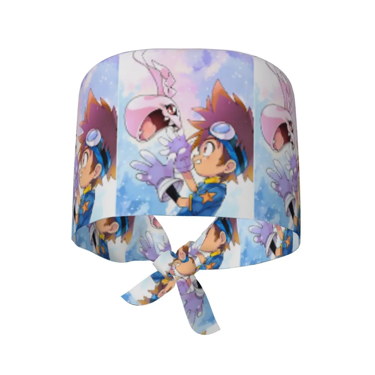 Nursing Hats Digimons Work Scrubs Hat Fashion Medical Cap Breathable For Women and Men Tie Back Working Caps