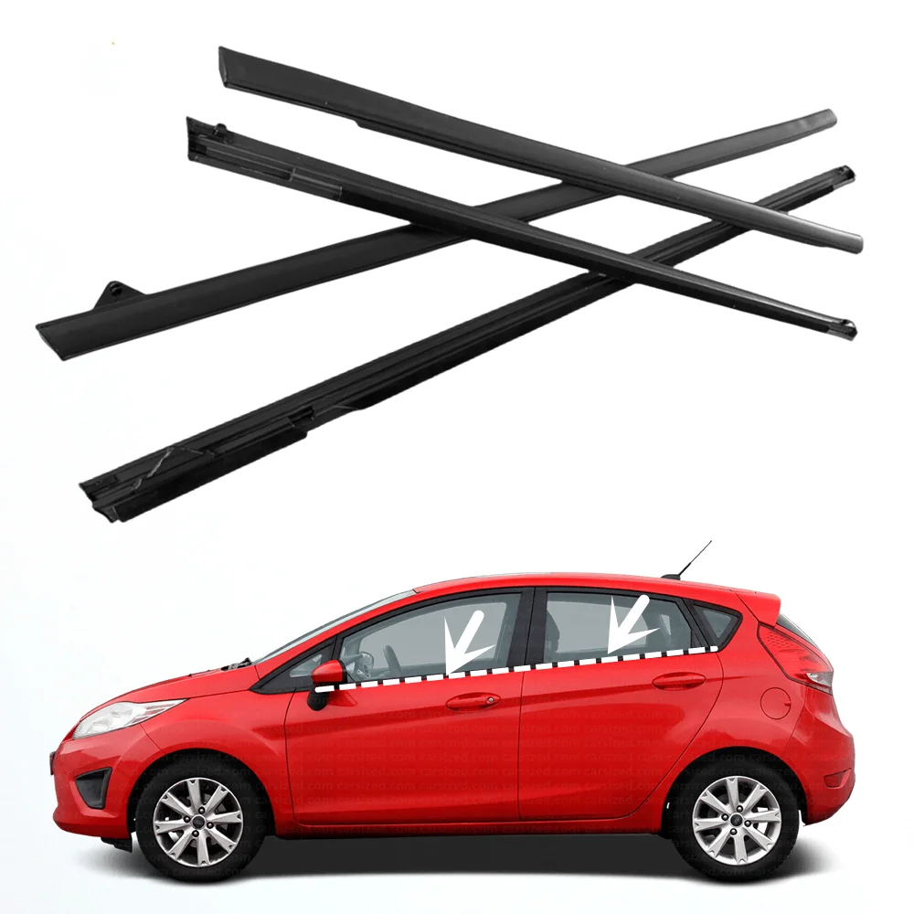 

Door Window Belt Weatherstrip Kit Driver & Passenger Side for Ford Fiesta 2009-2013