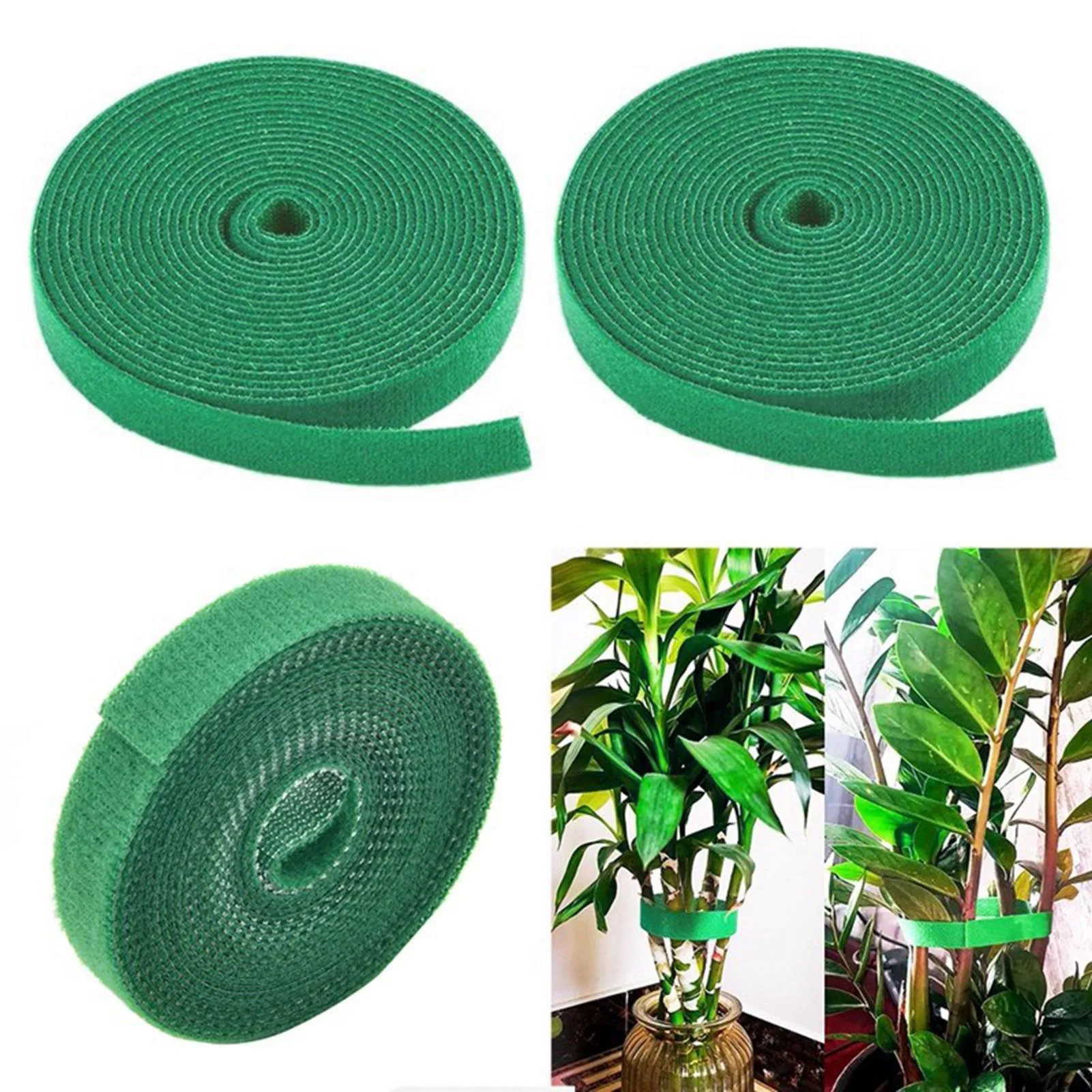 Nylon Plant Strap 2m 10mm Wide Strap Plant Strap Hook Adjustable Plant Bracket Reusable Adhesive Tape Home Garden Accessories