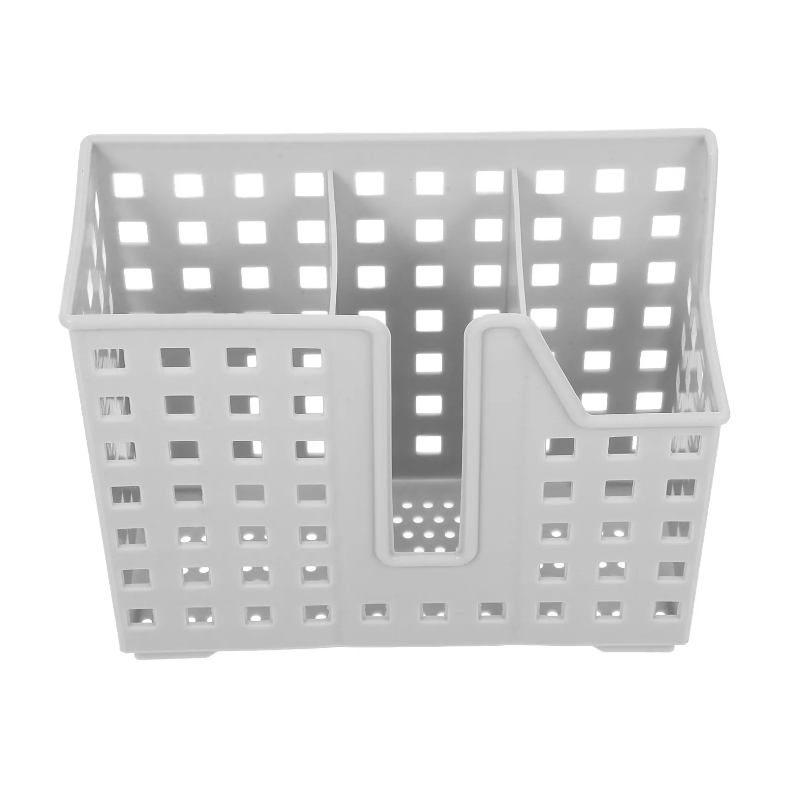 Kitchen Utensil Holder 2 Pack Wall Mounted Plastic Silverware Organizer Chopstick Storage Basket