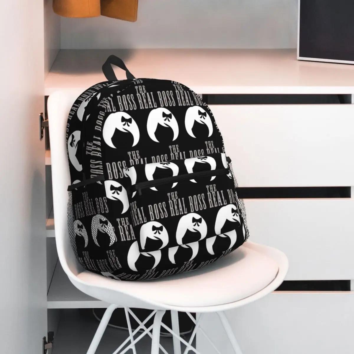 The Boss The Real Boss Backpack Daypack Large Capacity Boys Girls BookBag School Bag Shoulder Bags for Men Women