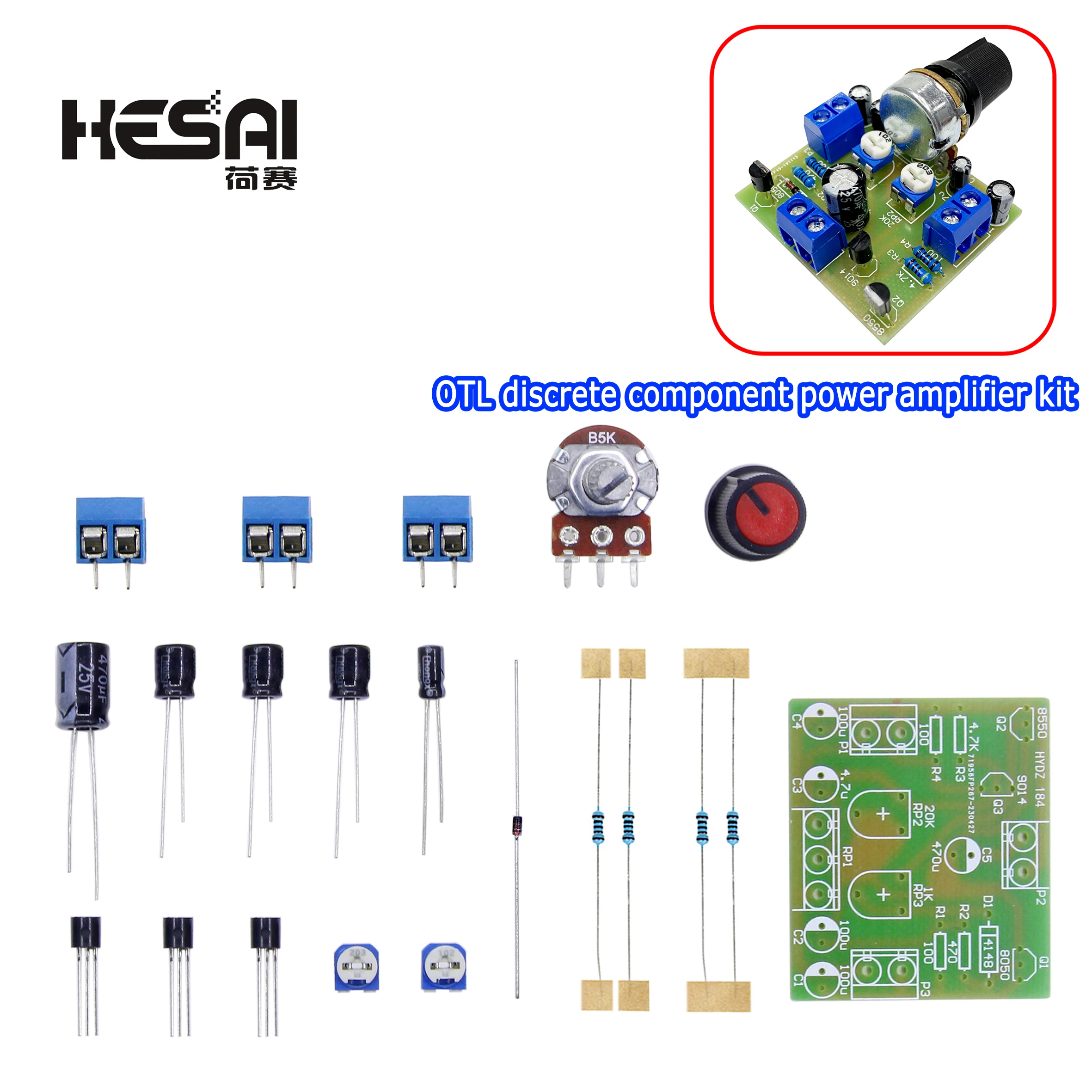 OTL Discrete Component Power Amplifier Electronic DIY Kit Soldering Boards Self Assembly Parts