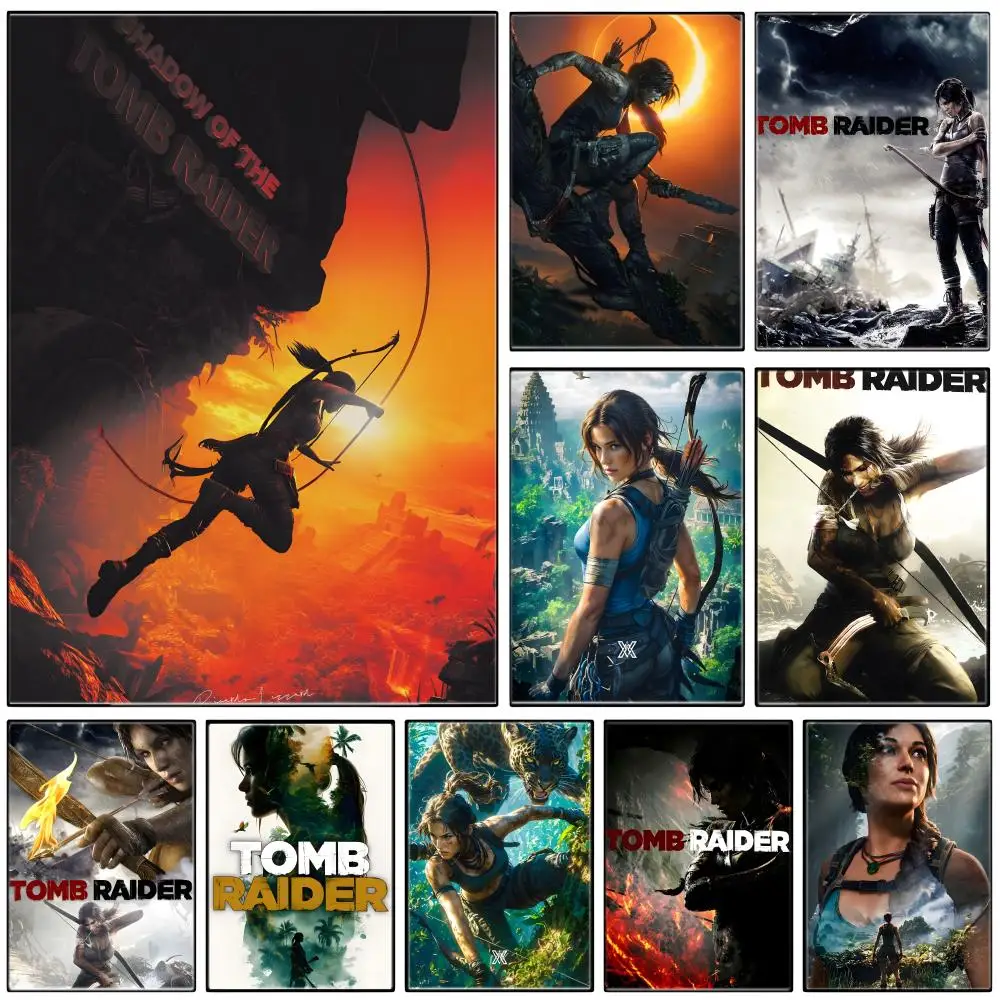 Game S-Shadow of the Tomb Raider Poster  Self-adhesive Art Waterproof Paper Sticker Coffee House Bar Room Wall Decor