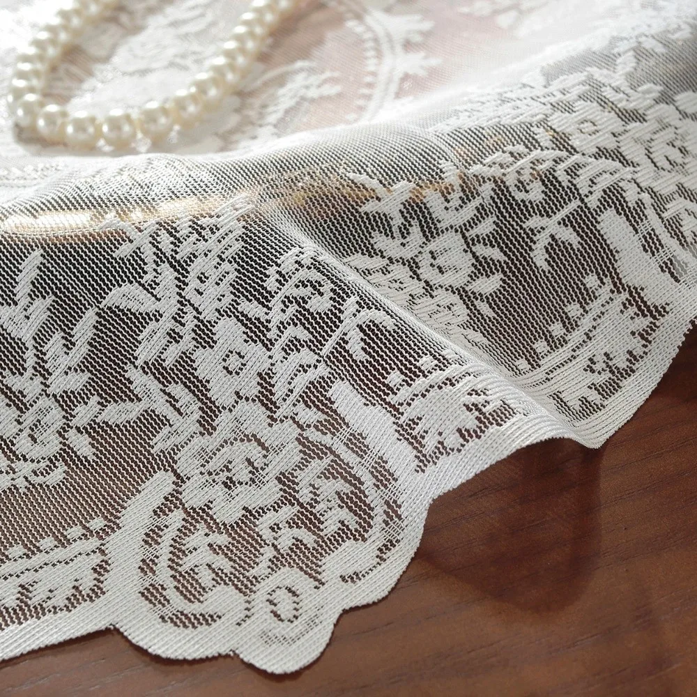 1/2/6pcs Embroidered Lace Tablemats Round Decorative Dining Table Cover Flower Embroidery Napkin Placemat Vase Table Lamp Pad