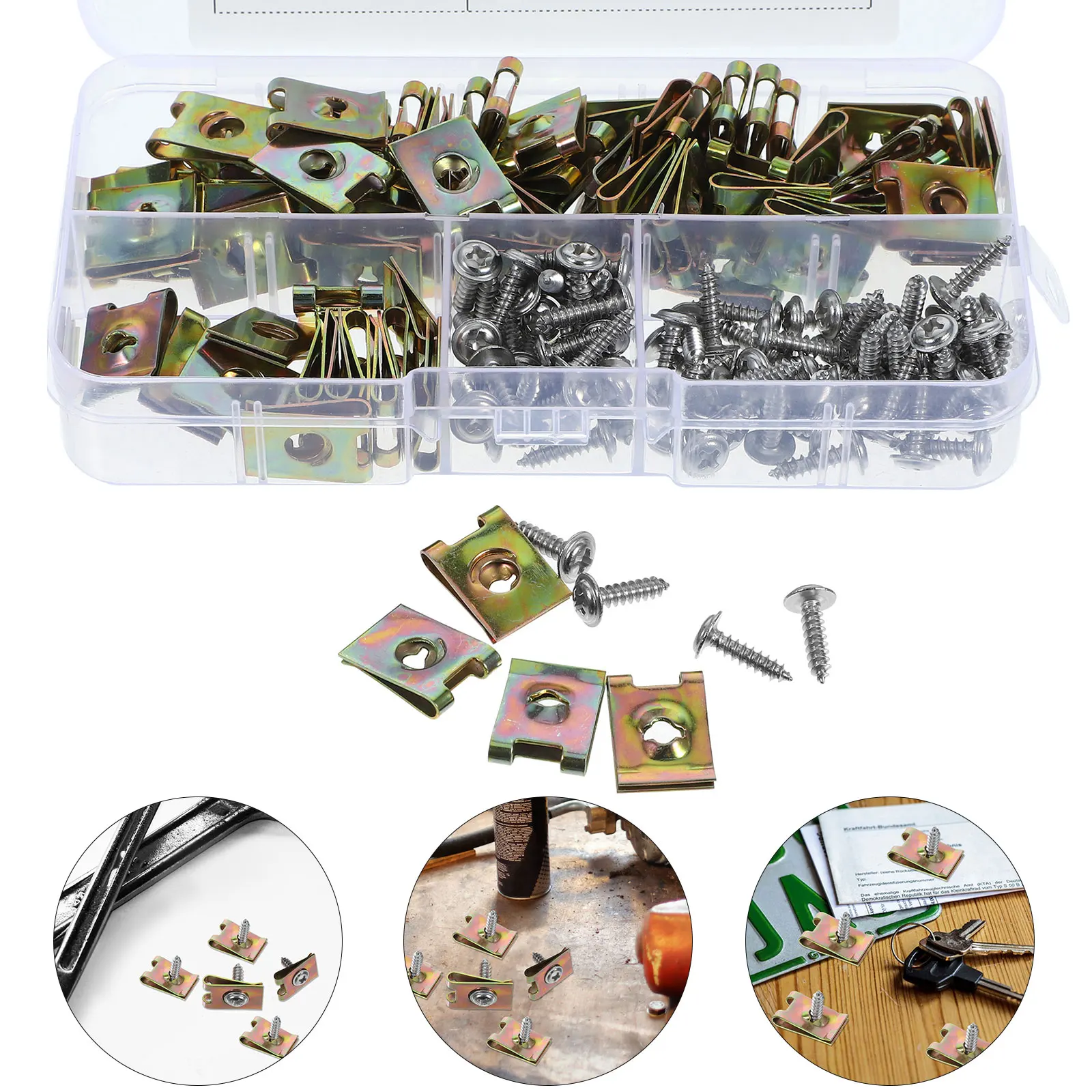 

1 set Car Retainer Clips Door Panel Trim Bumper Fasteners Automotive Body Fixing Sturdy Easy Install Retainer Fasteners Car