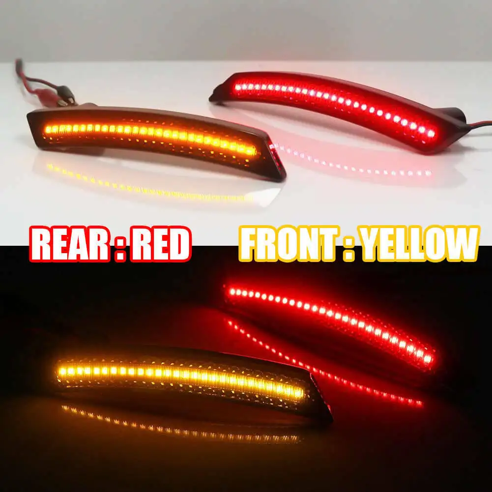 Amber Red LED Front & Rear Side Marker Lights For Mini Cooper R55 Clubman R56 Hatch R57 Cabrio R58 Coupe R59 Roadster R60 R61