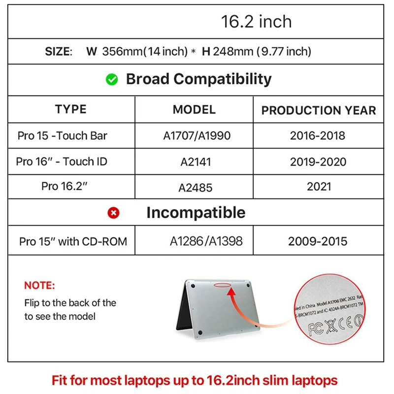 Étui portable multifonctionnel, étui pour ordinateur portable 16 pouces, 2021, A2485 Pro
