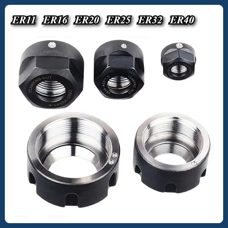 

A/M/UM type ER8 ER11 ER16 ER20 ER25 ER32 Collet chuck Clamping Nuts For CNC machine milling Chuck Holder Lathe clamping nut