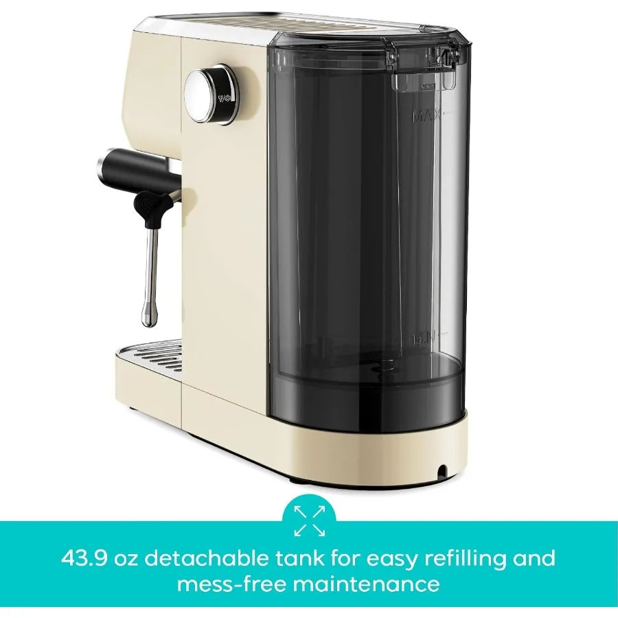 ماكينة اسبريسو أساسية 3700 20 بار ماكينة صنع القهوة من الفولاذ المقاوم للصدأ مع رغوة الحليب بالبخار للاستخدام المنزلي قهوة اسبريسو مدمجة