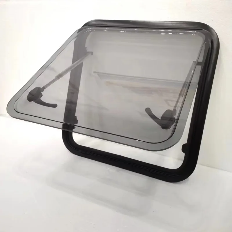 

Best Quality RV Accessories 20 Round Corner Angle Rv Window Anti-UV Double Layer Acrylic Flat Outside with Emark Window
