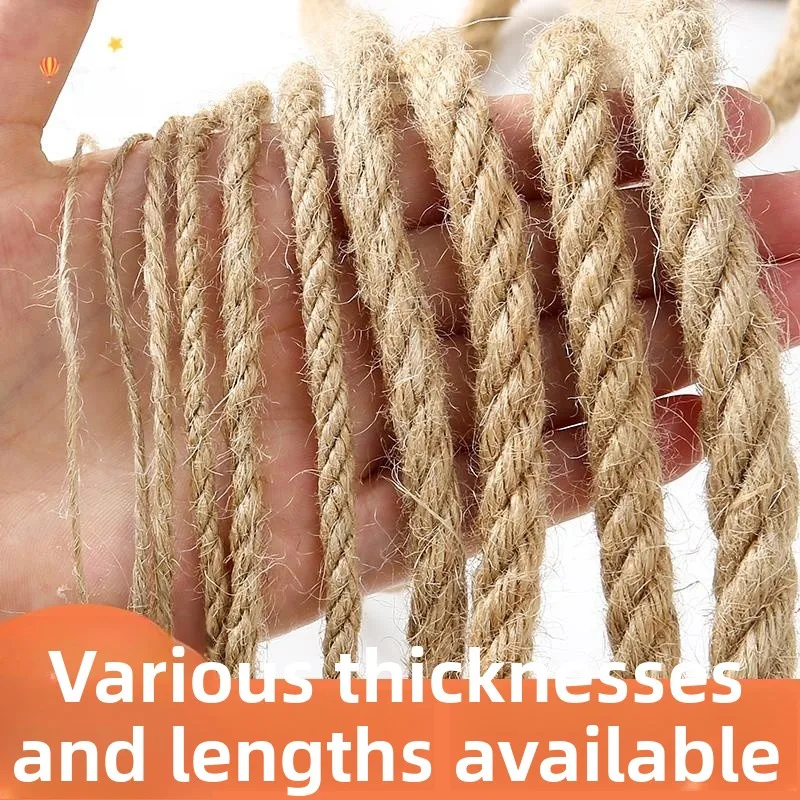 天然亜麻ロープ猫爪板耐摩耗性装飾-diy-無臭猫用オウム鳥かご縫製アクセサリー