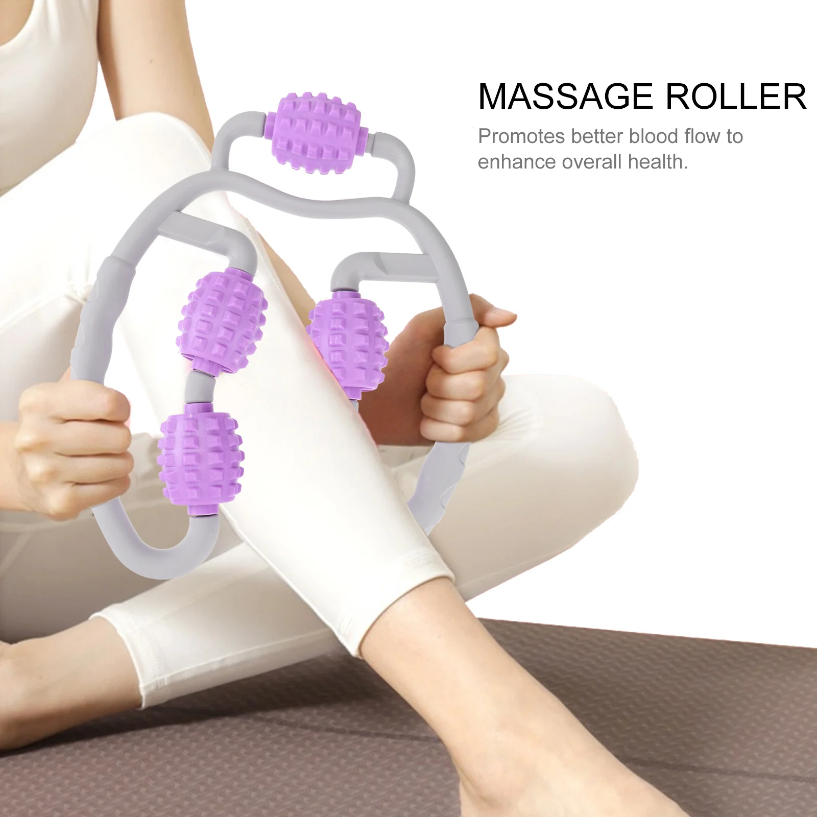 

Portable Leg Massager Lightweight Muscle Relaxation Roller Compact Fitness Massage Tool Handheld Rolling Roller Body Relaxer