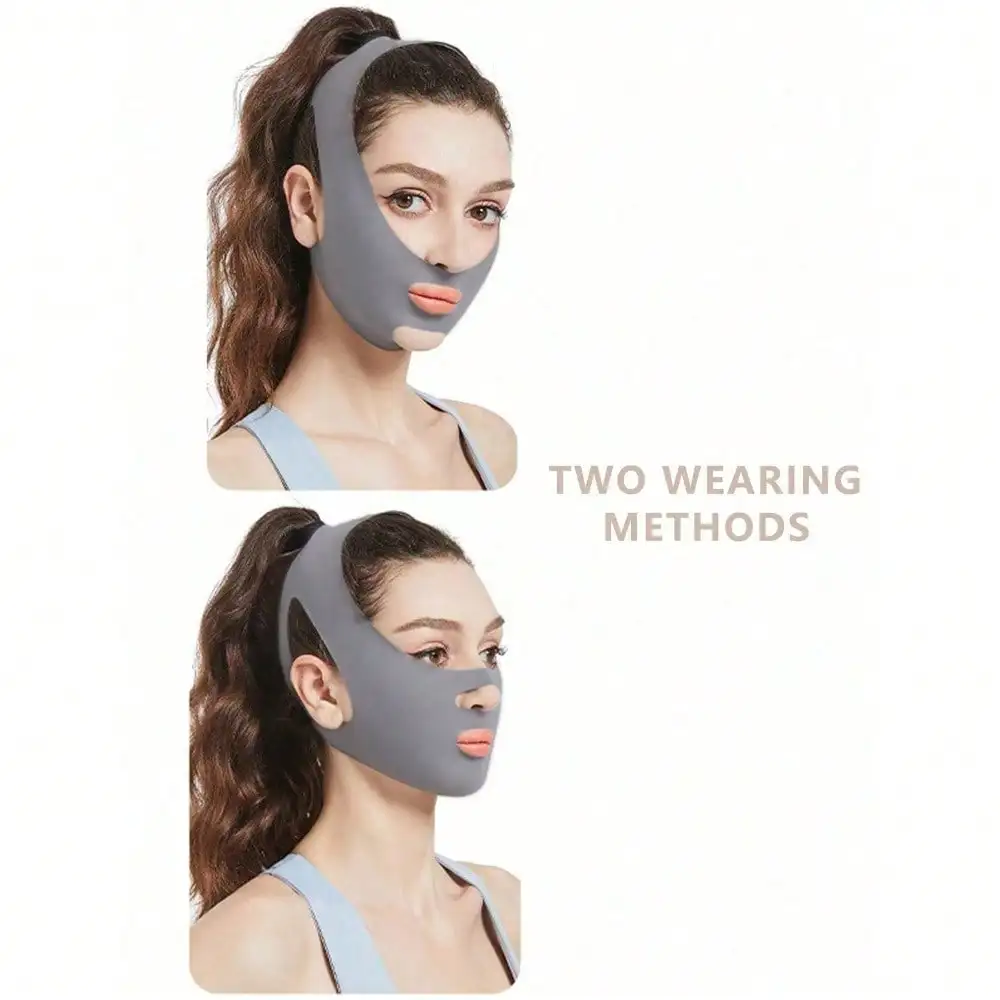 Women Grey/Pink V-Shaped Sleep Mask Day Night Bandage For Daily TV Leisure Sports