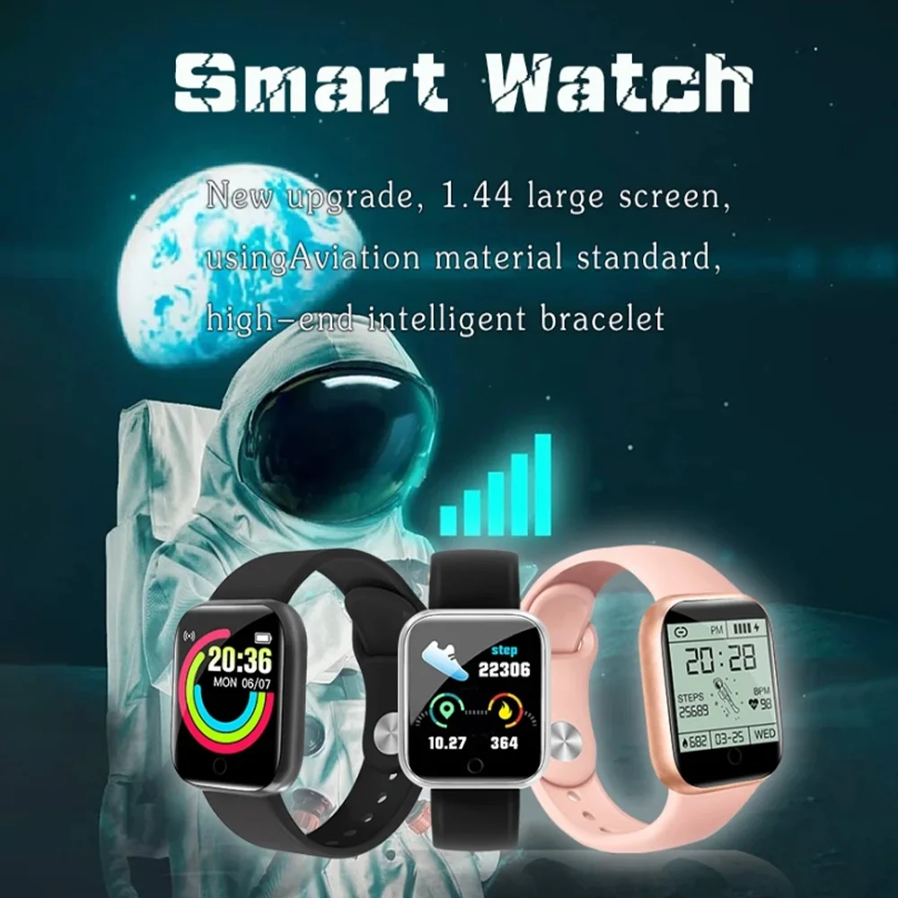 Loveliness Watch Bracelet Boy And Girl 1.44” Screen 128*128 Multimotion Health Monitoring Alarm Clock Sport Smartwatch Fashion