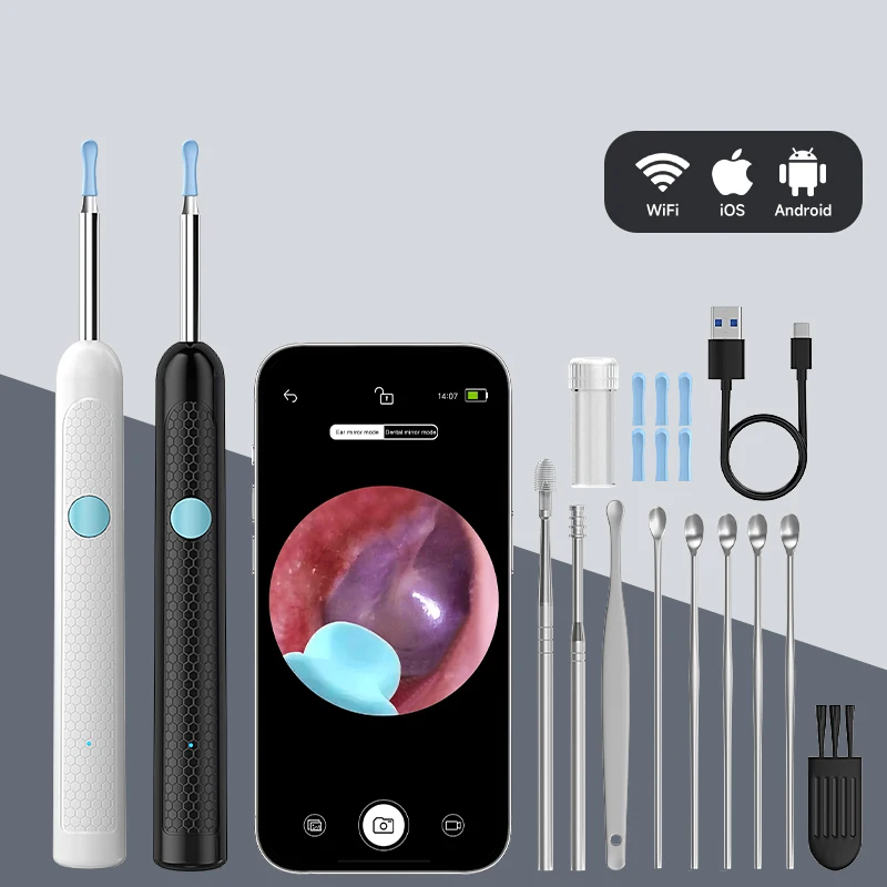 

WIFI Visual Ear Camera HD1080P 4.2MM EarPick Digital Ear Spoon Wireless Ear Cleaner Endoscope Ear Wax Removal LED USB C Charging