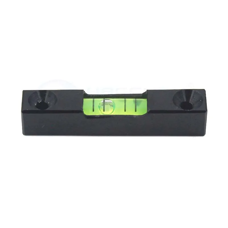 QASE Mini Metal Stripe Level Bubble Hydrometer Glass Tube Level Inclinometer 35*6.5*6.5 7mm with Mounting Holes