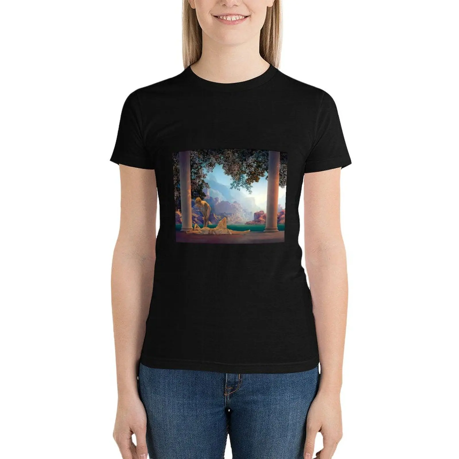 Maxfield Parrish - Daybreak 1922 T-Shirt summer top hippie clothes funny korean fashion Women's tee shirt