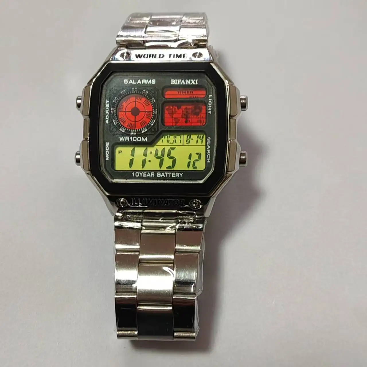 НОВЫЕ классические ретро многофункциональные спортивные электронные часы квадратные модные часы из сплава