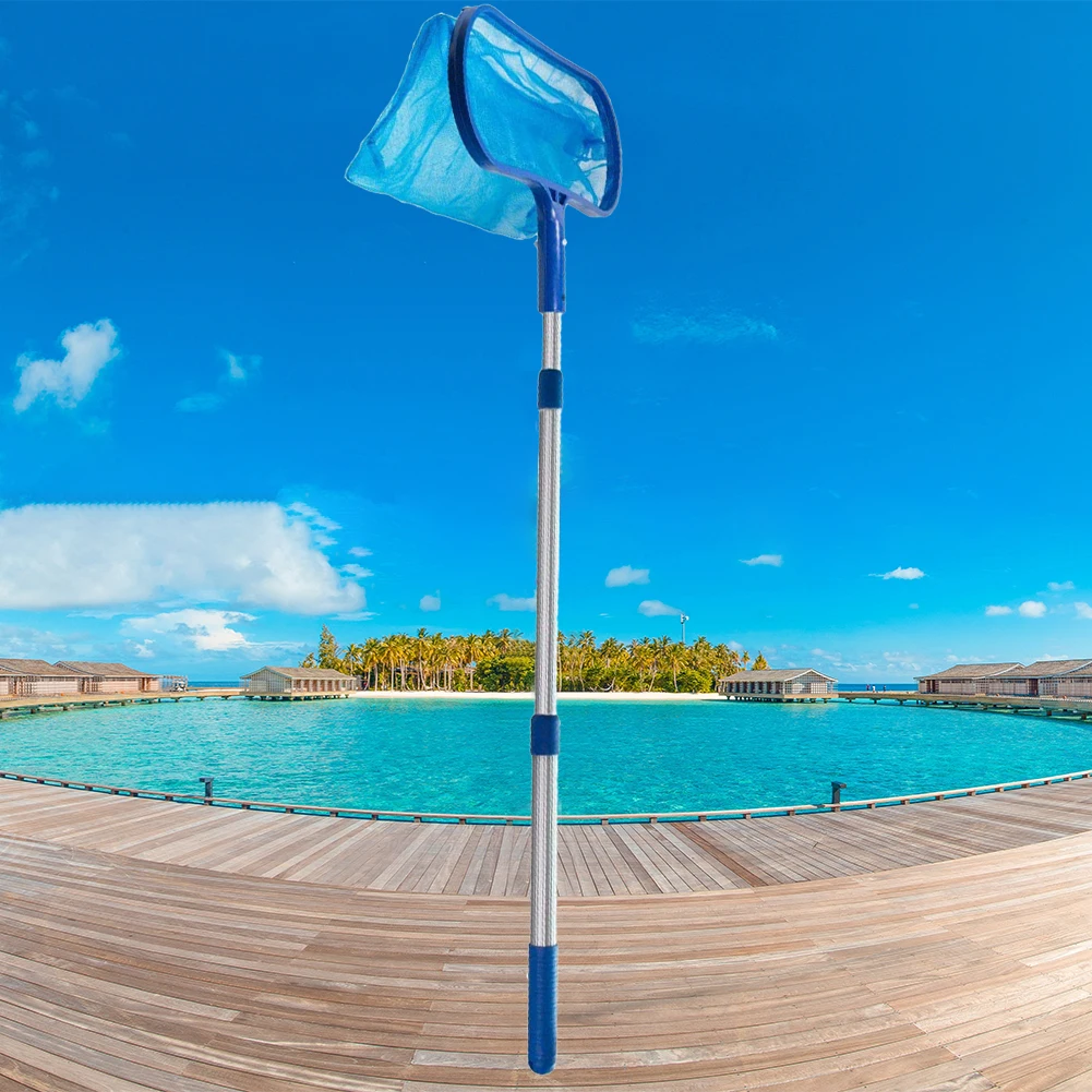 Swimming Pool Skimmer Net with Telescopic Pole Pool Ponds Cleaning Leaf Tools