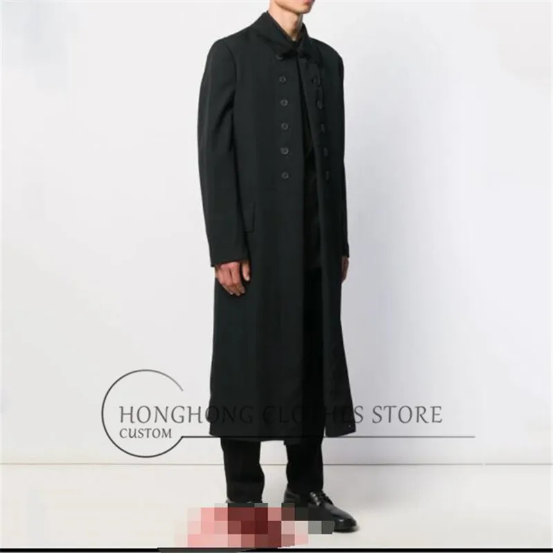 Fashionable men\'s loose wool sweater new personality long trench coat S-6XL! High quality large size men\'s wear