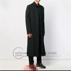 Fashionable men's loose wool sweater new personality long trench coat S-6XL! High quality large size men's wear