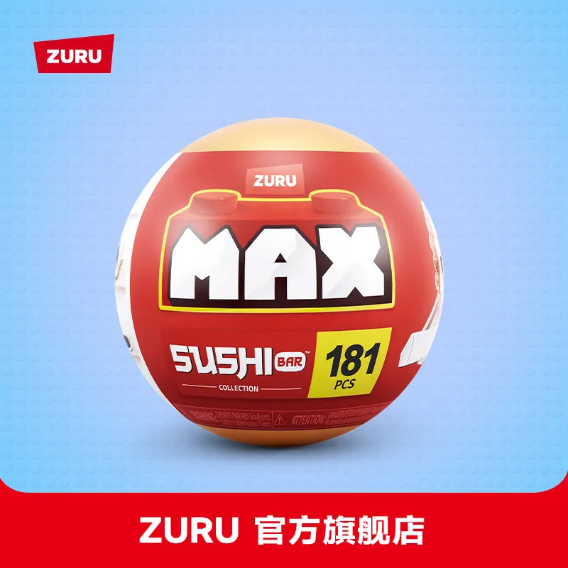 Zuru Max Sushi Bausteine Überraschungsball 212 Teile Japanische Lebensmittel-Kollektion Ikura Tempura California Roll Tischdekoration Ornament
