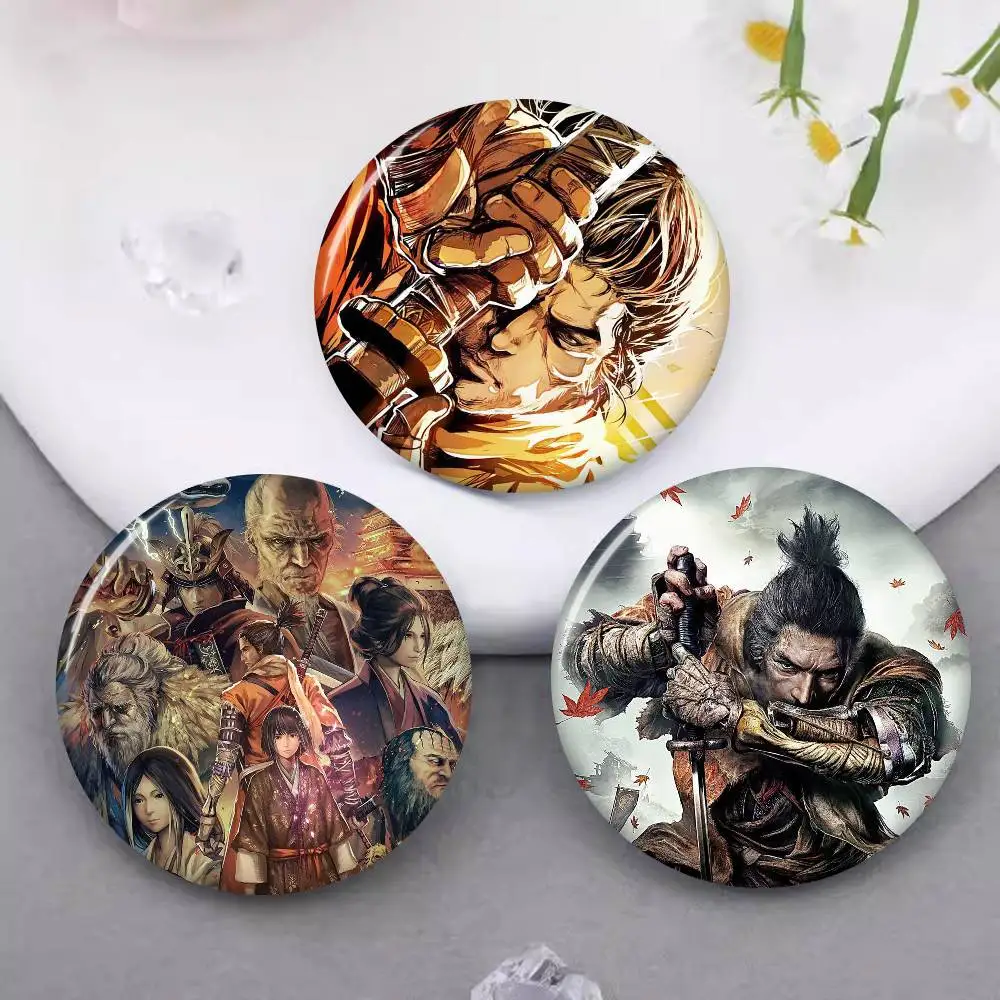 Game Sekiro Shadows Die Twice 58mm Handmade Brooch Cartoon Cosplay Badge On Backpack Jewelry Accessories Gifts