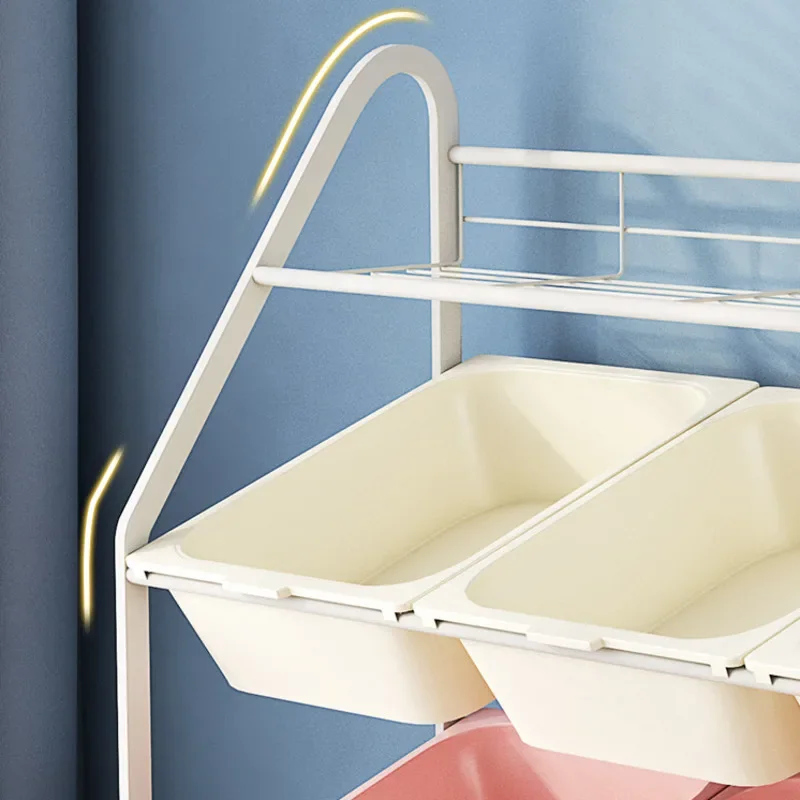 Multi-layer Book Shelf for Kids Simple Floor Shelves Multi-Layer Toy Storage Rack Bedroom Low Cabinet Living Room Furniture