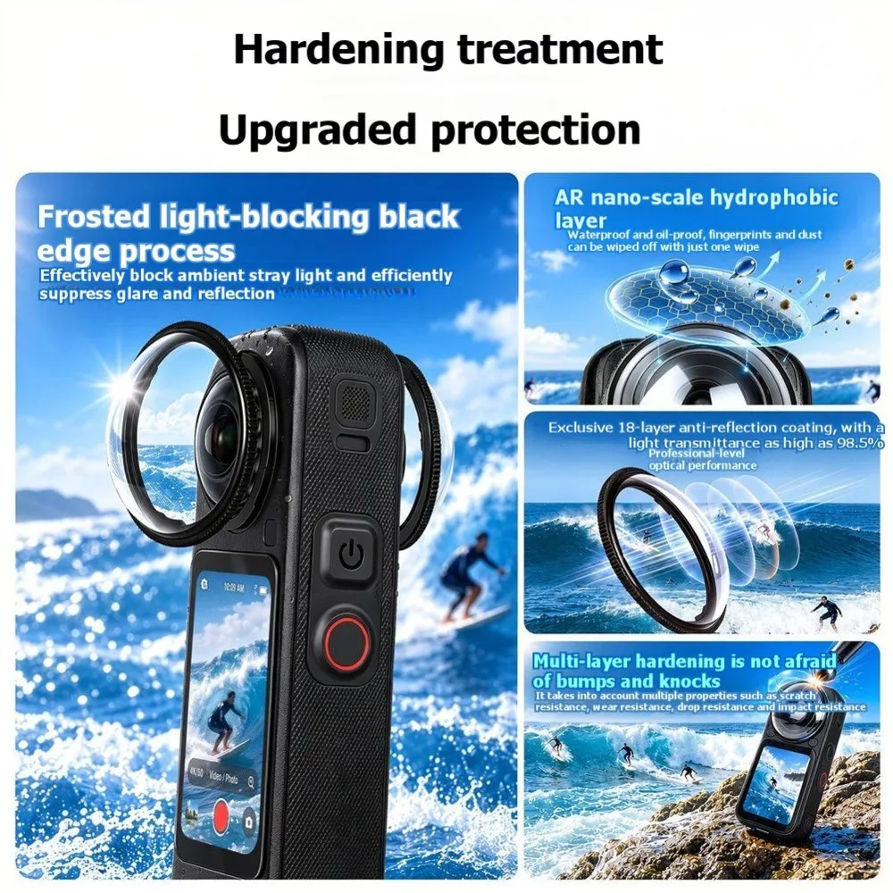 Lens Guard for X6 High Transmittance Anti-Scratch Lens Cover Action Camera Front Back Lens Guard