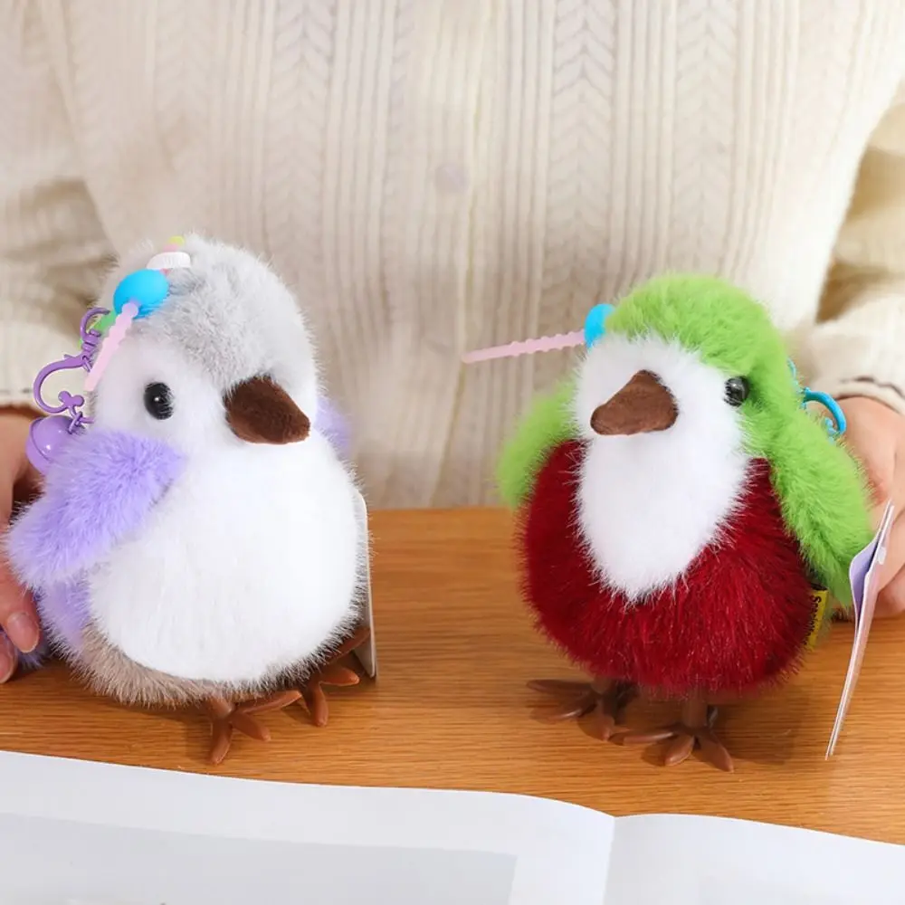 

Blue Tit Birds Plush Pendant Imitation Plushies Birdie Doll Keyrings Multi Colour Collection Parrot Plush Doll New Year Gift