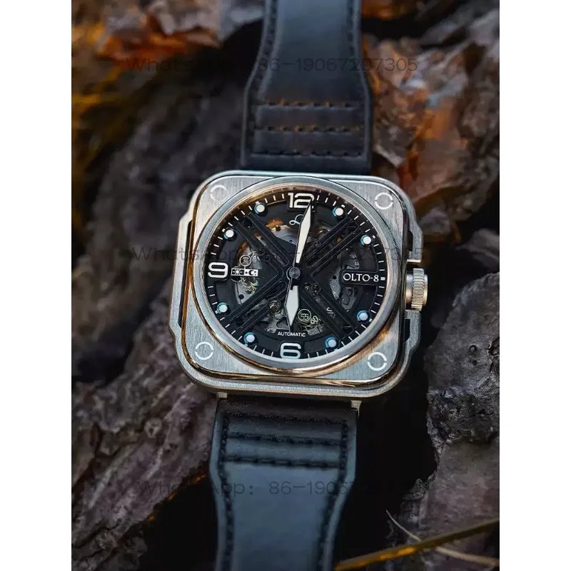 Series Automatic Mechanical Watch Men's Personalized Square Watch Hollow Watch