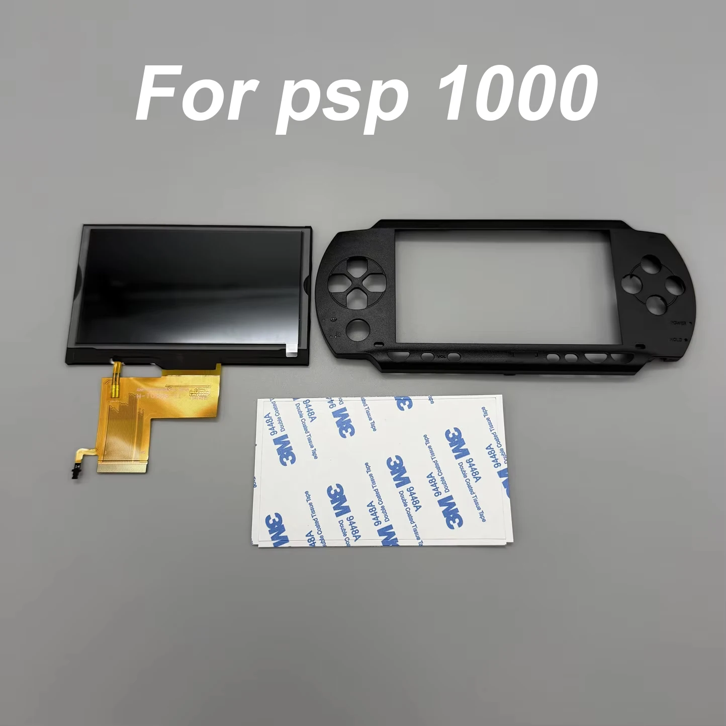Écran LCD IPS entièrement laminé pour Sony PSP1000 PSP 1000. Avec un couvercle supérieur de remplacement personnalisé.